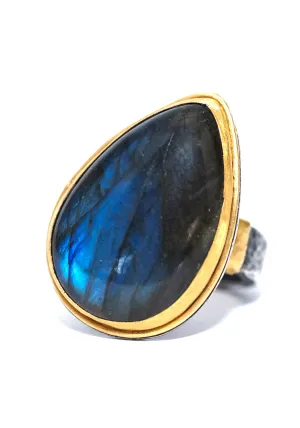 Lika Behar 24KYG Milky Way Labradorite Ring