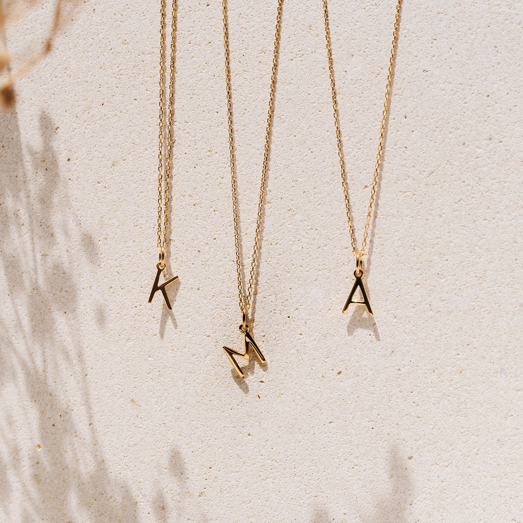 M Necklace / Gold Initial Necklace