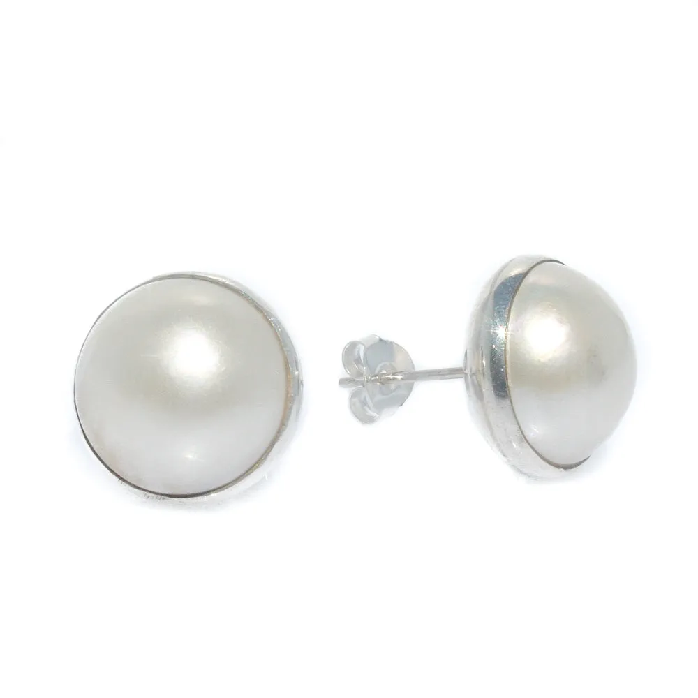 Mabe Pearl Stud Earrings