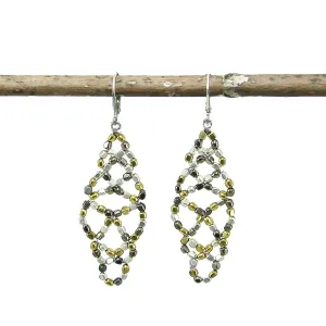 Metallic Lattice Earrings WorldFinds