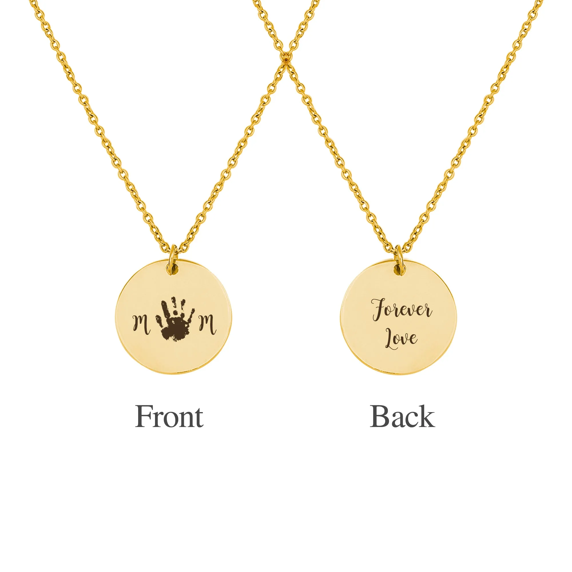 Mom Palm Print Necklace