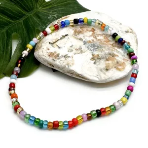 Multi-Colour Seed Bead Anklet - Colour Choice