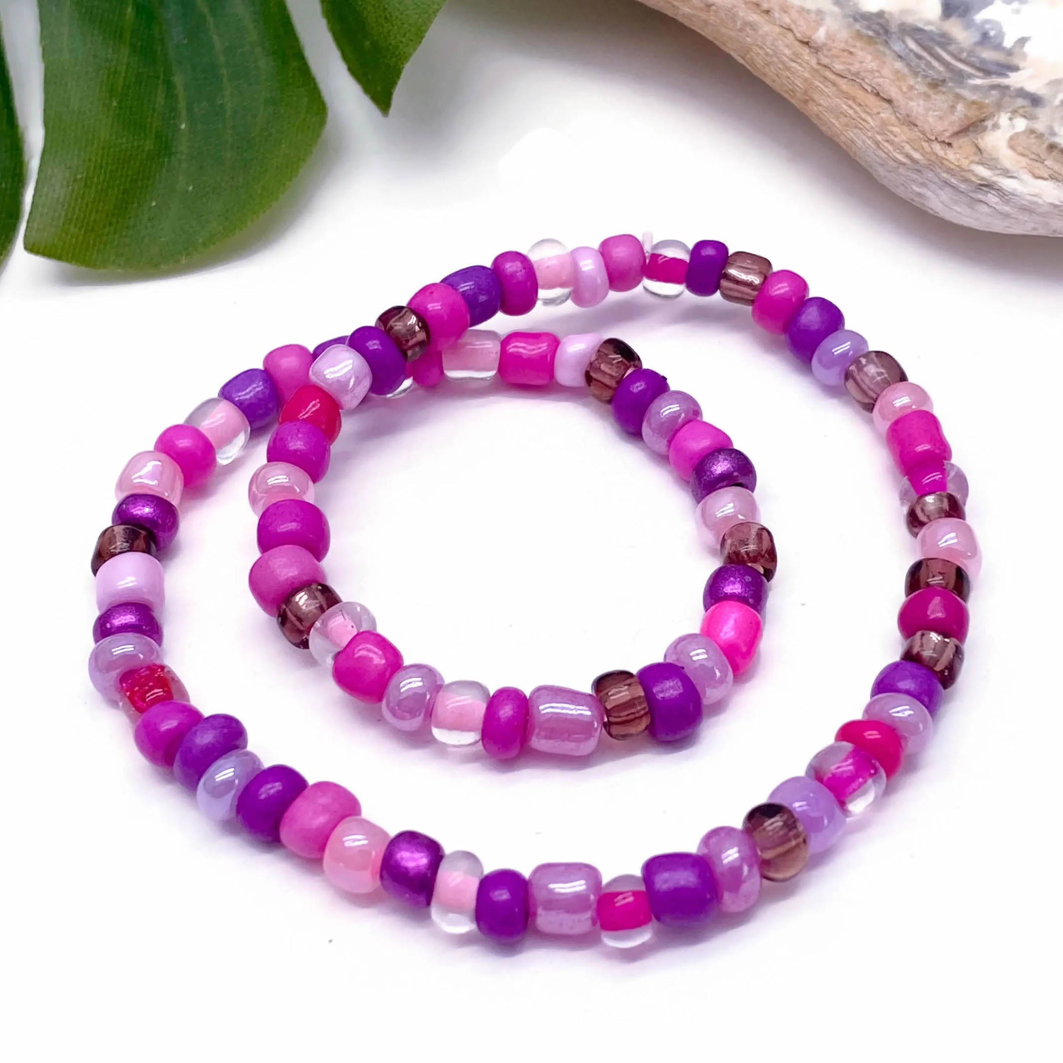 Multi-Colour Seed Bead Anklet - Colour Choice