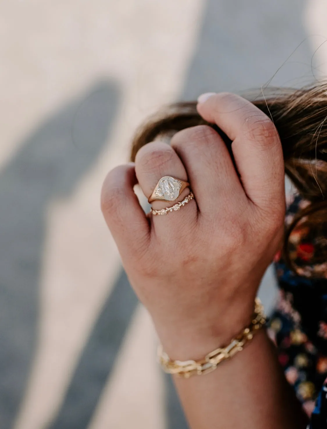 Mystical Rose Ring 14k Yellow Gold