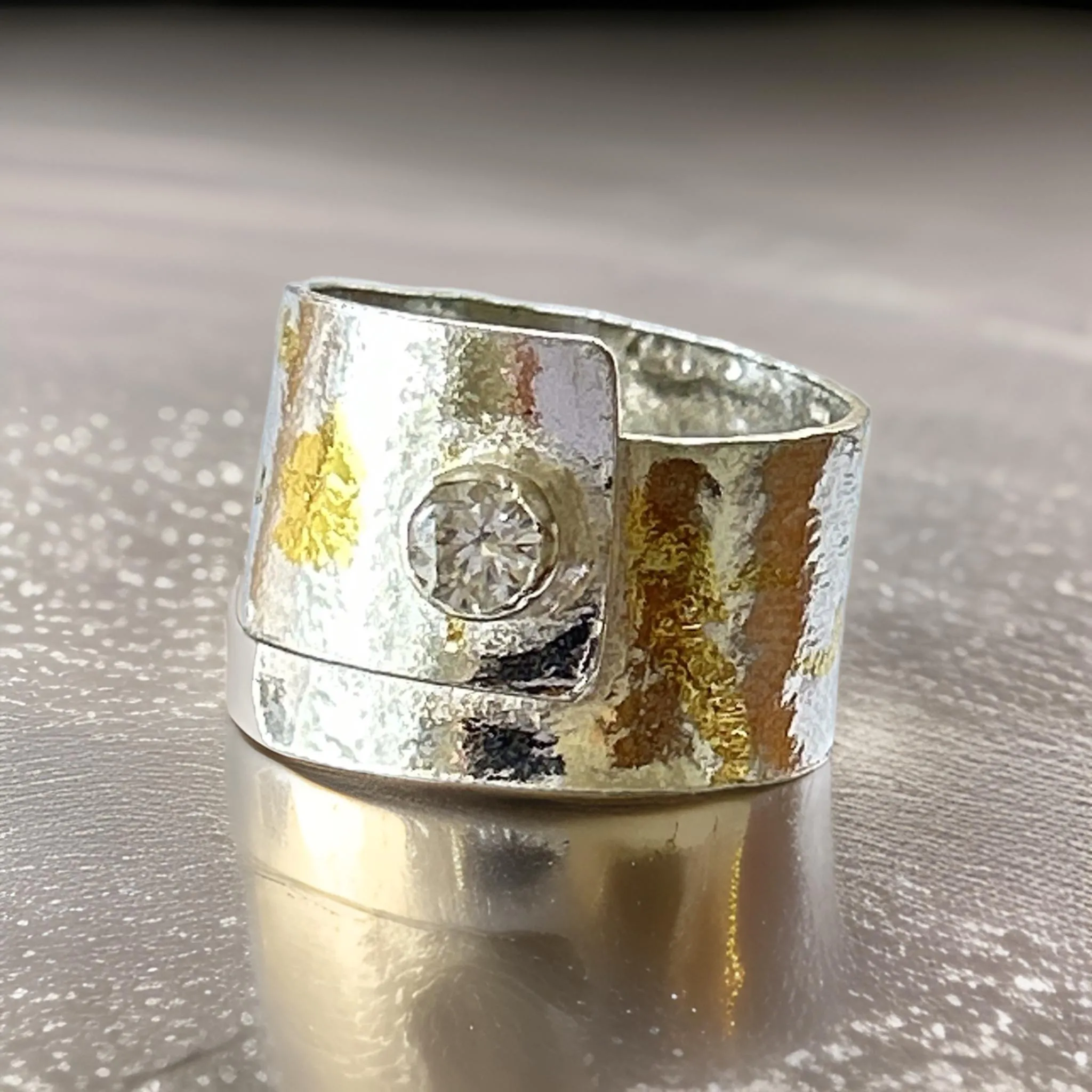 Mystical Silver And Gold Wrap Ring