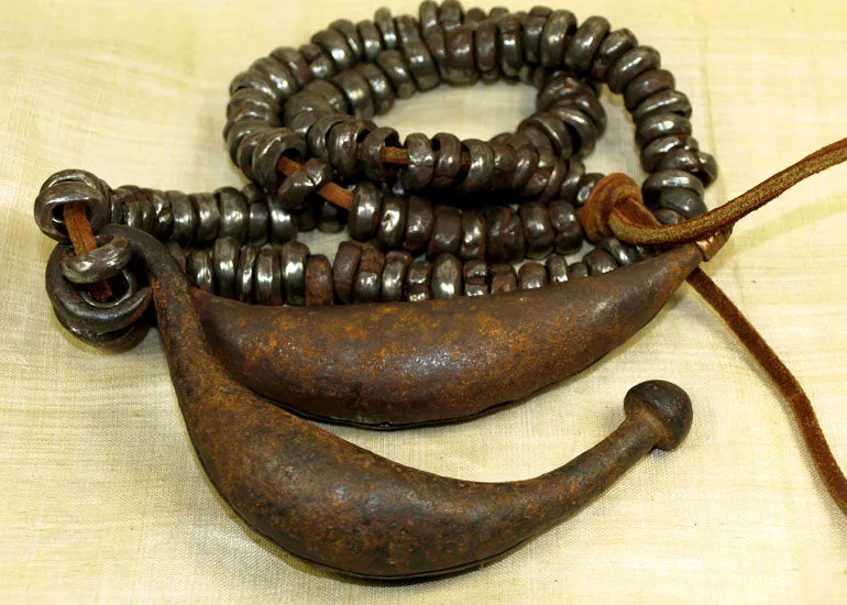 Old Dogon Iron and Bronze Necklace from Mali