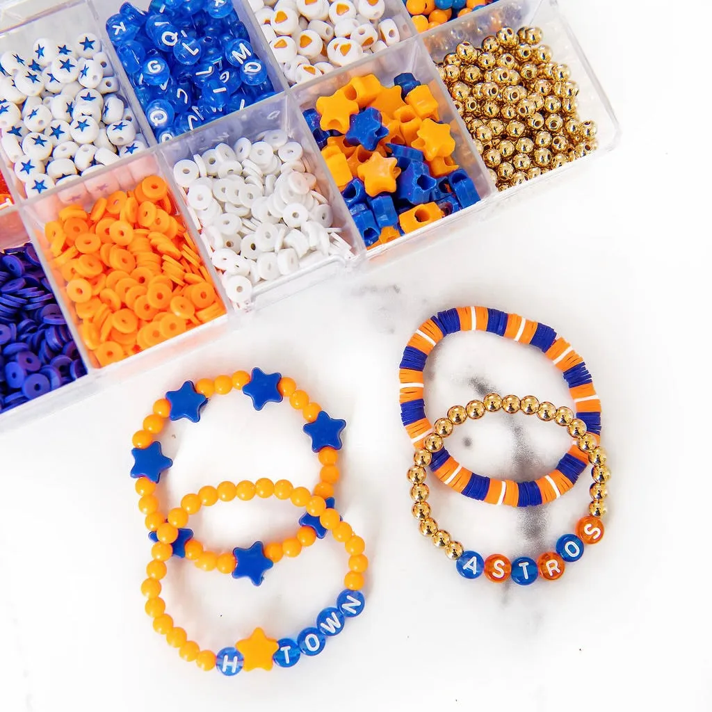 Orange and Blue Polymer Bead Kit