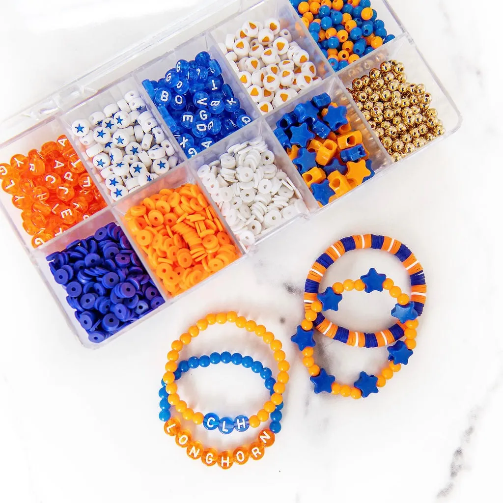 Orange and Blue Polymer Bead Kit