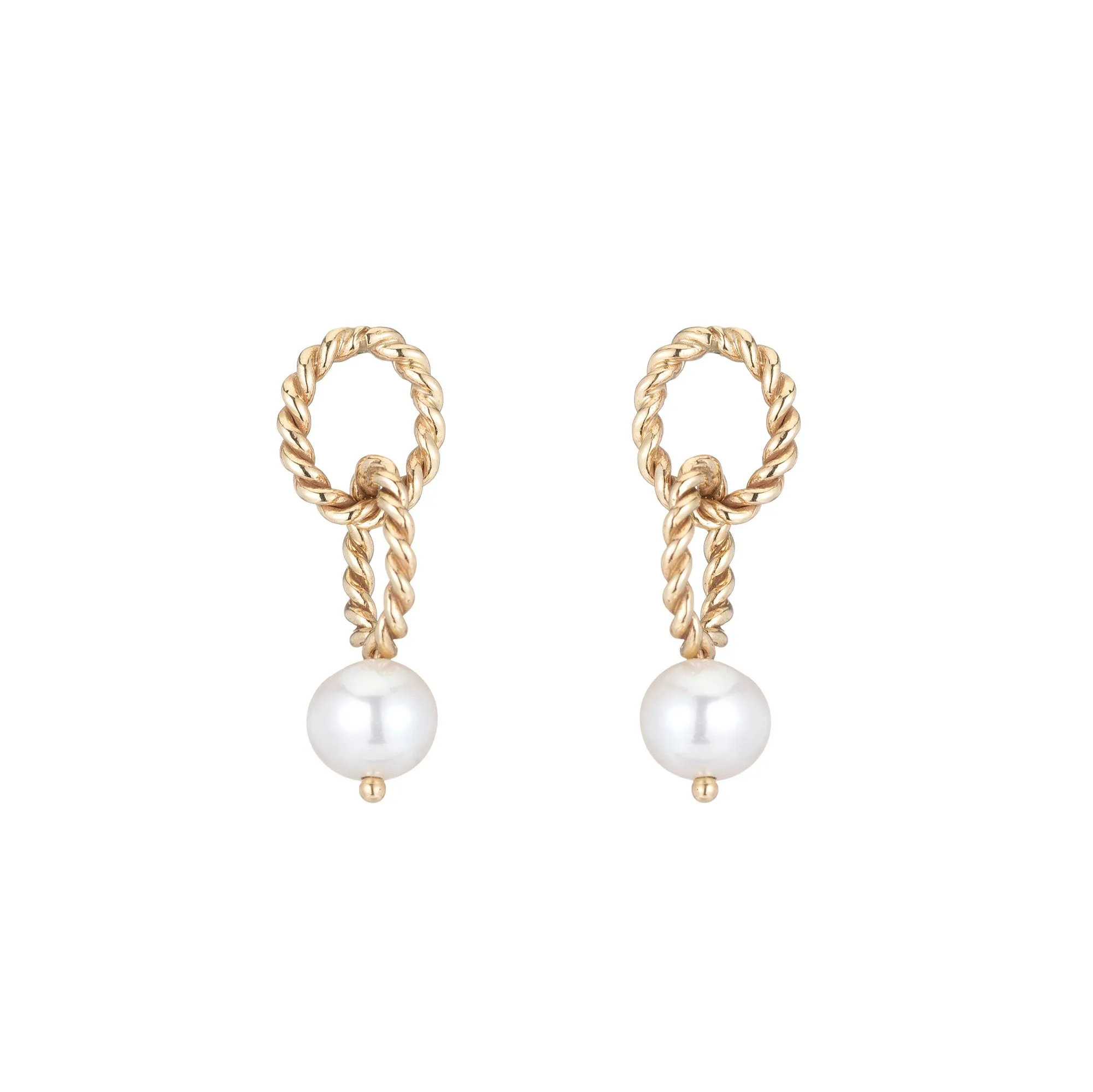 Pearl Twine Link Studs