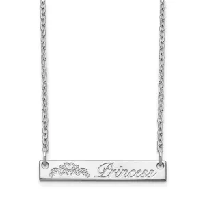 Personalized Bar Necklace- Sterling Silver