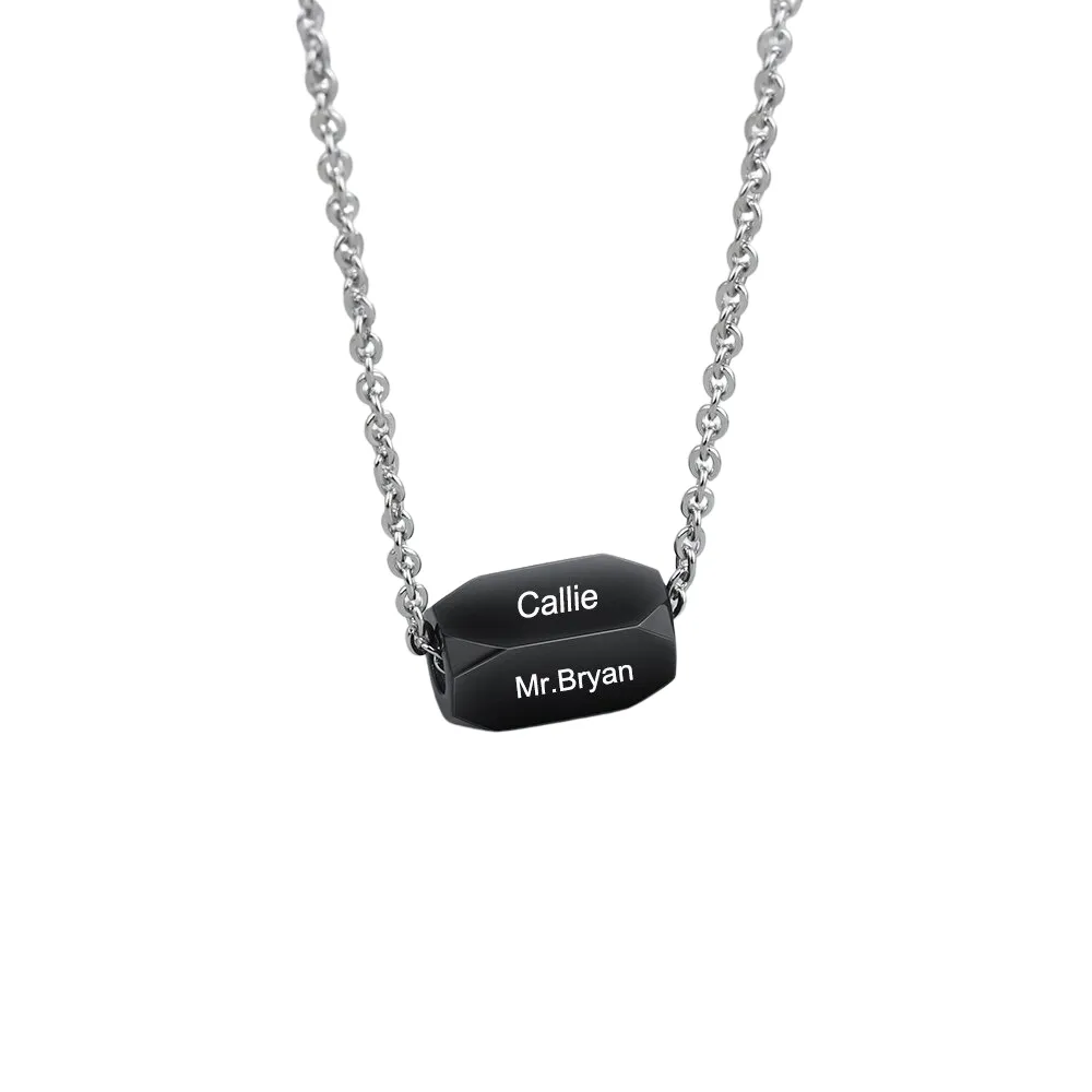 Personalized Engraved 2 Names Necklace