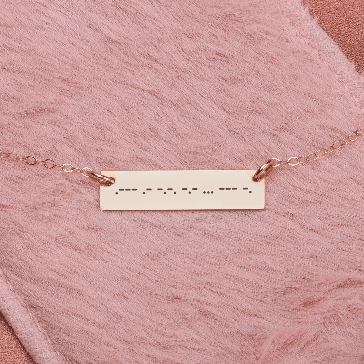 Personalized Morse Code Bar Necklace