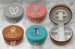 Personalized Round Jewellery Box