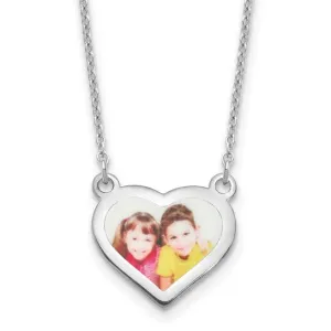 Personalized Small 12 mm Photo Heart Necklace