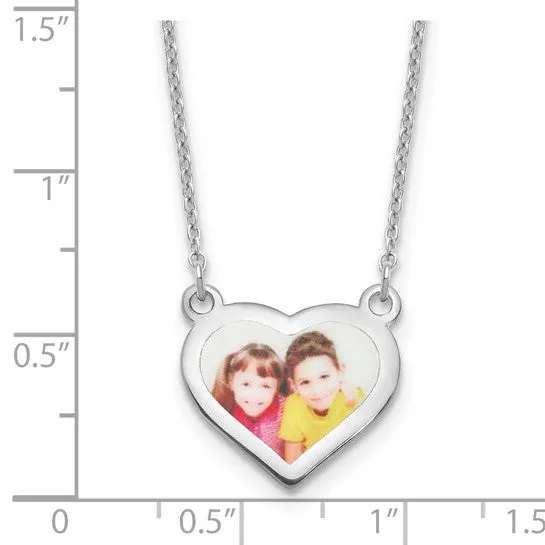 Personalized Small 12 mm Photo Heart Necklace