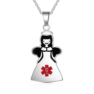 Personalized Stainless Steel Kid Medical Necklace