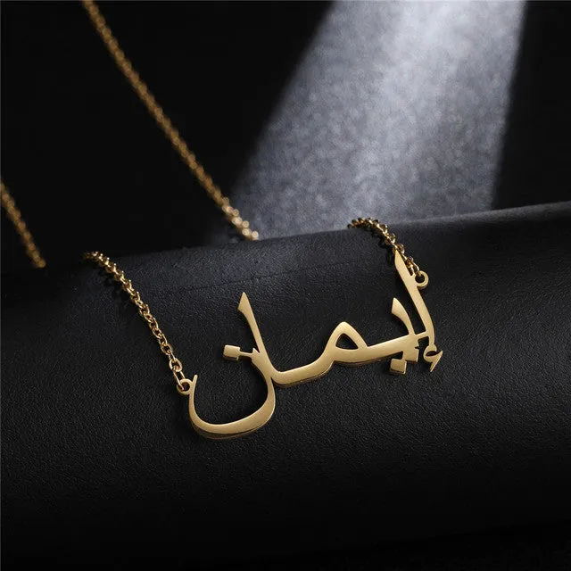 Personalized Stainless Steel Name Custom Necklaces For Women Men Gold Silver Chain Lover