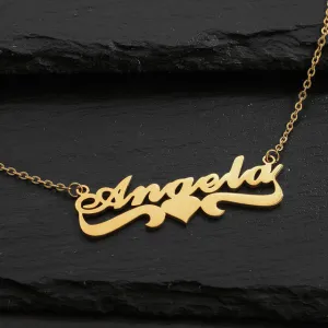 Personalized Stainless Steel Name Custom Necklaces For Women Men Gold Silver Chain Lover