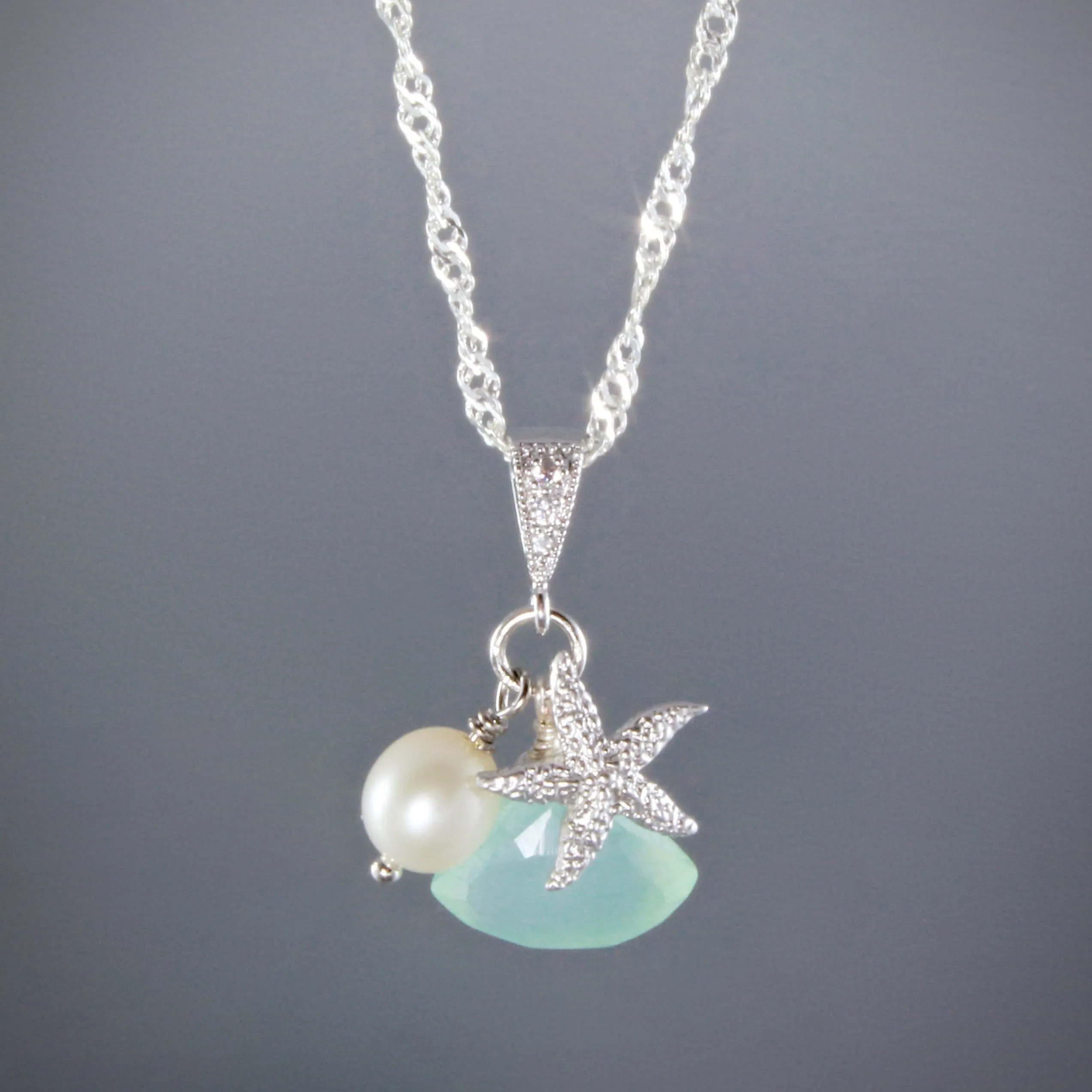 "Tides" - Aqua Bridesmaids Necklaces