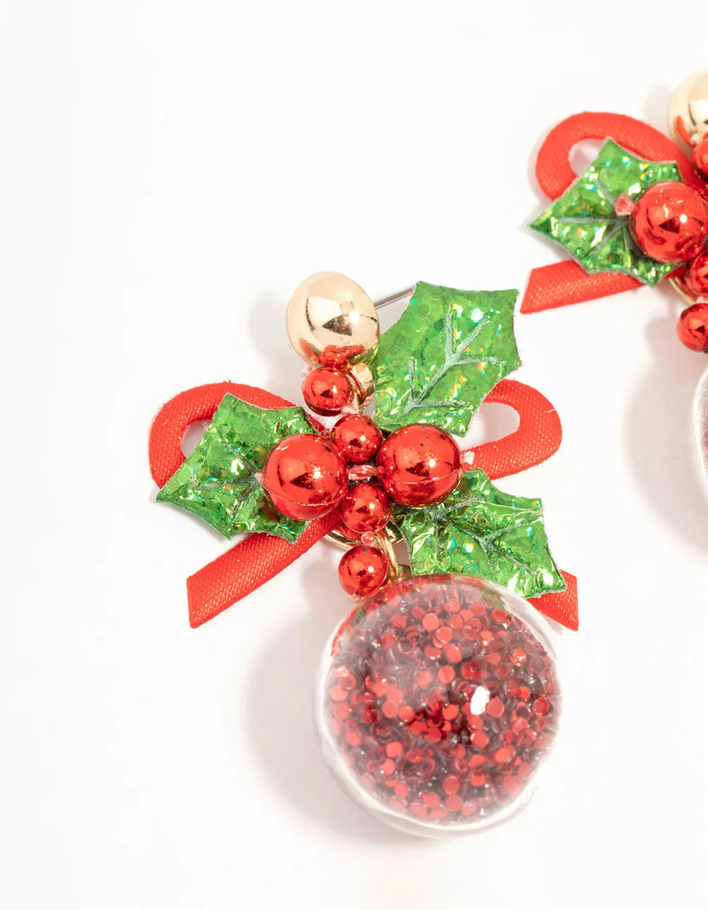 Red & Green Holly Shaker Earrings