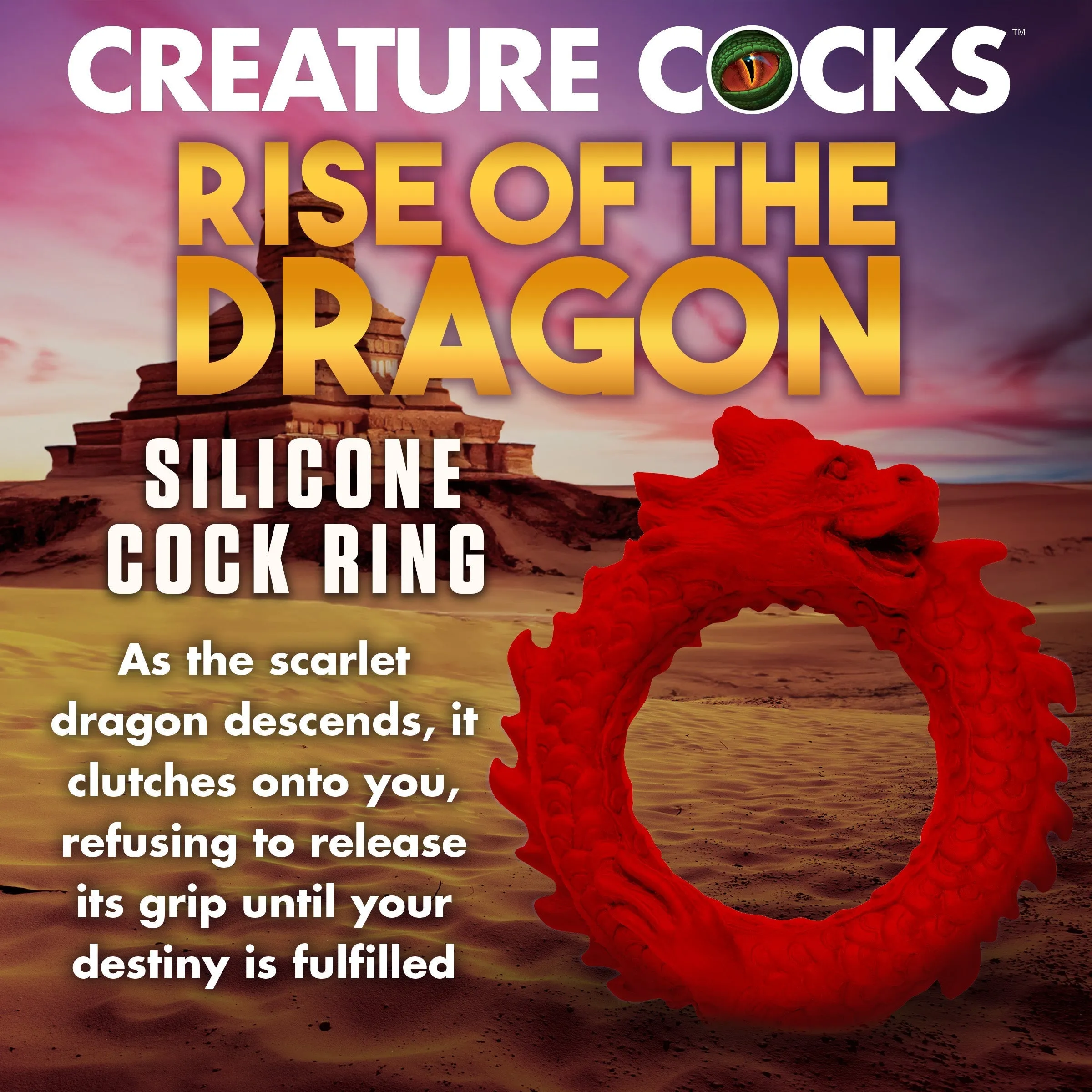 Rise Of The Dragon Silicone Cock Ring