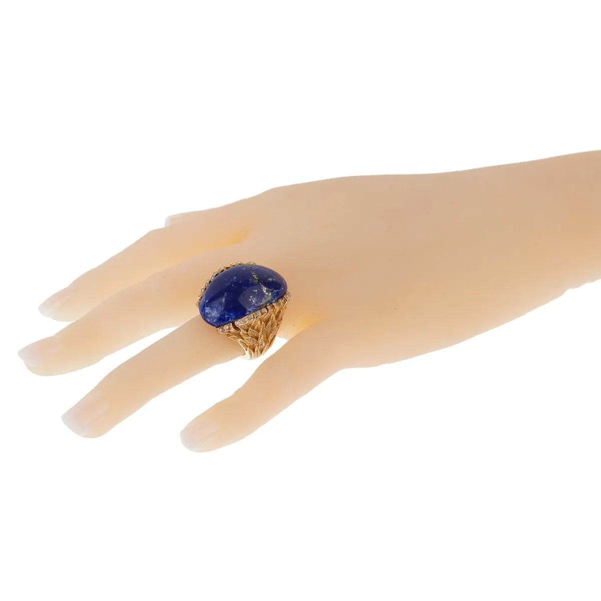 Rodney Rayner One of a Kind Lapis Lazuli Diamond Gold Ring