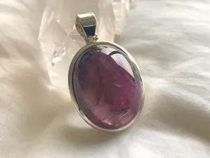 Rubellite Tourmaline Naevia Pendant - Large Oval