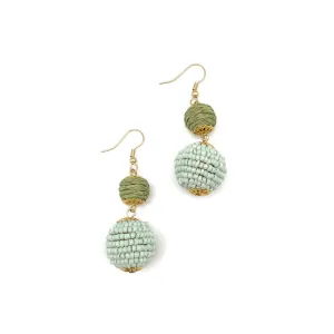 Sachi Calming Sage Collection Earrings - Blue, Green Spheres