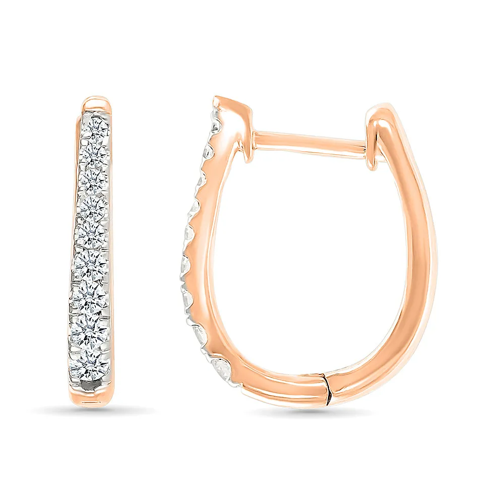 Shimmering Accent Hoops Earrings