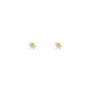 Shimmering Dragonfly Stud Earrings (14K)