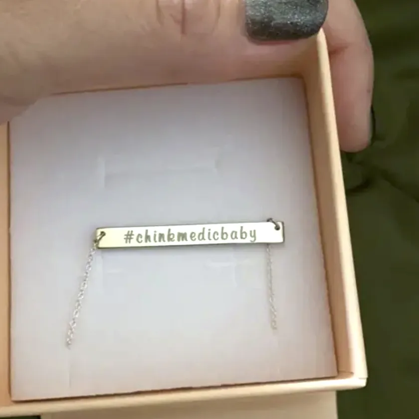 Small Bar Name Necklace