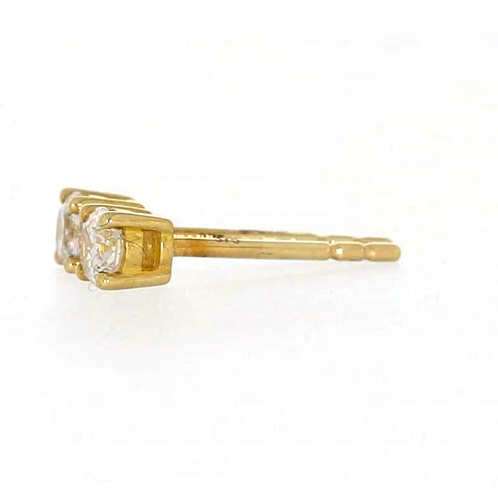 Solitaire 9ct Yellow Gold Round Brilliant Cut with 1/4 CARAT tw of Diamonds Stud Earrings