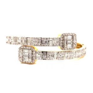 Square Baguette Diamond Bangle