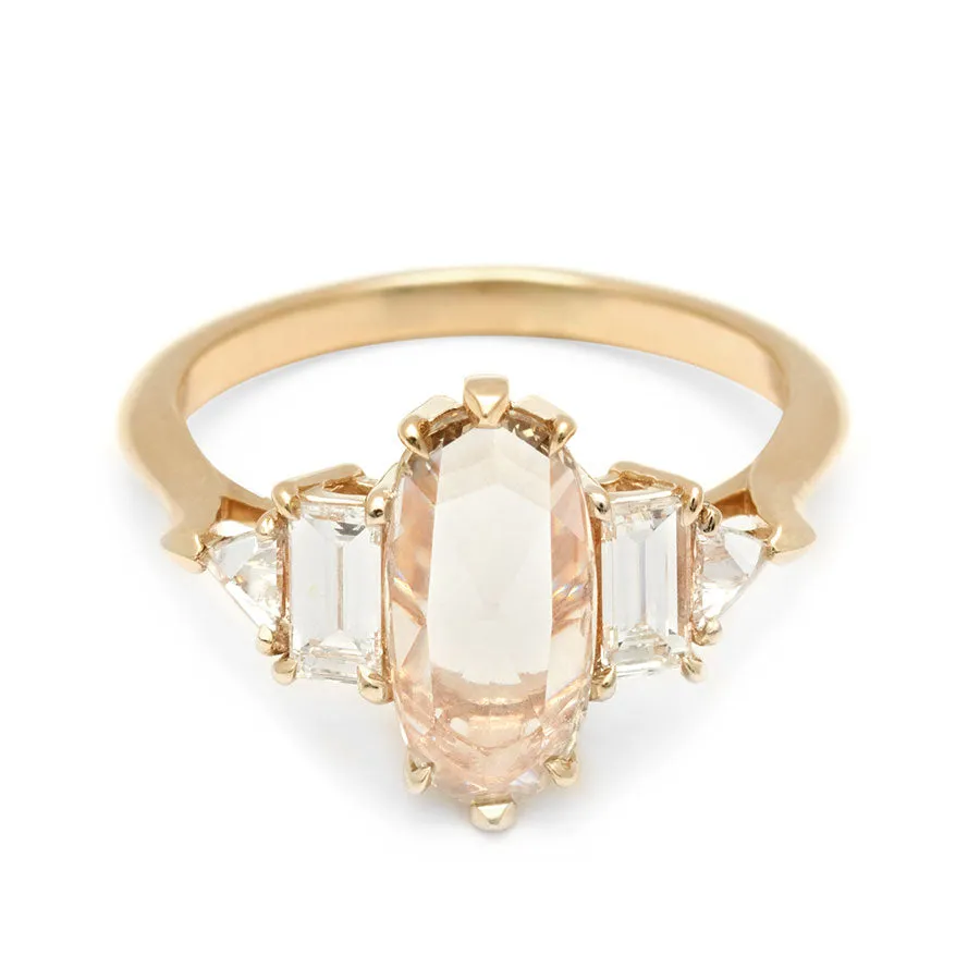 Theda Ring - Yellow Gold & Rose Cut Champagne Diamond (1.59ct)