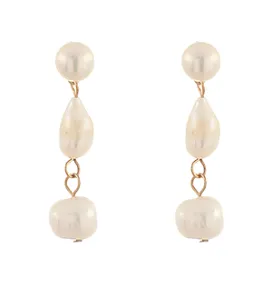 Triple Pearl Drop Earrings