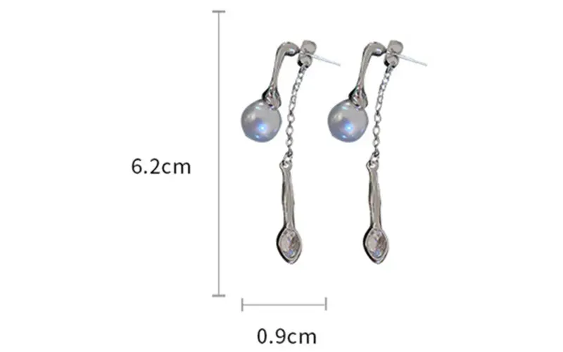 VAIGE Irregular Shimmering Opal Water Drop Earrings in Multi-Color