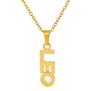 Zodiac Name Necklace - Leo