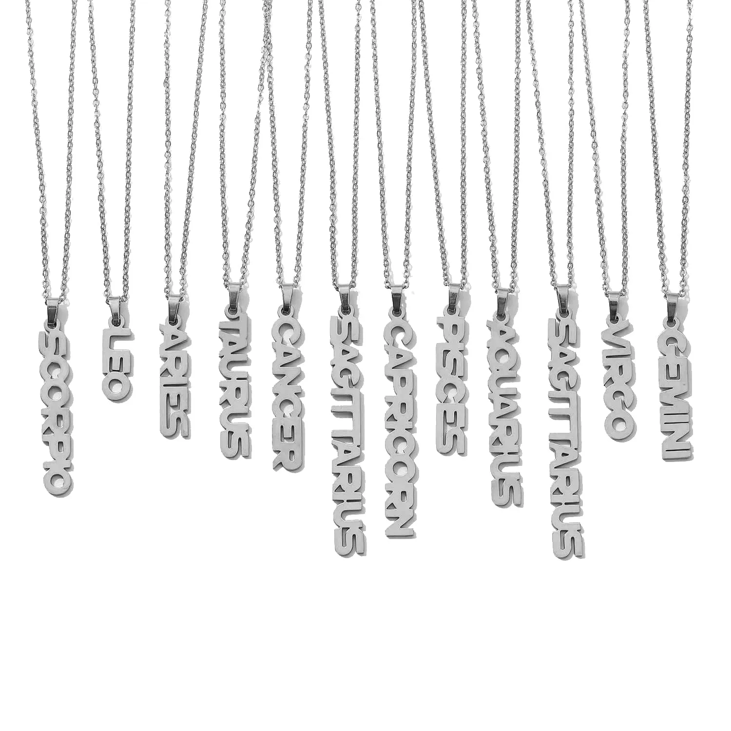 Zodiac Name Necklace - Pick Yours